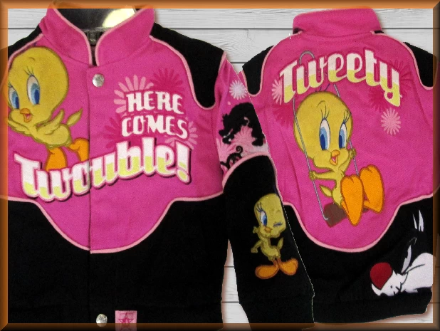 $59.94 - Tweety Bird Twouble Kids Cartoon Character Jacket by JH Design Jacket